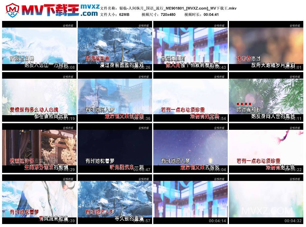 银临-人间纵月_国语_流行_ME901801